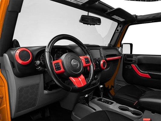 Steering Wheel Dashboard Air Cover Trim Kit for Jeep Wrangler JK 2011-2017