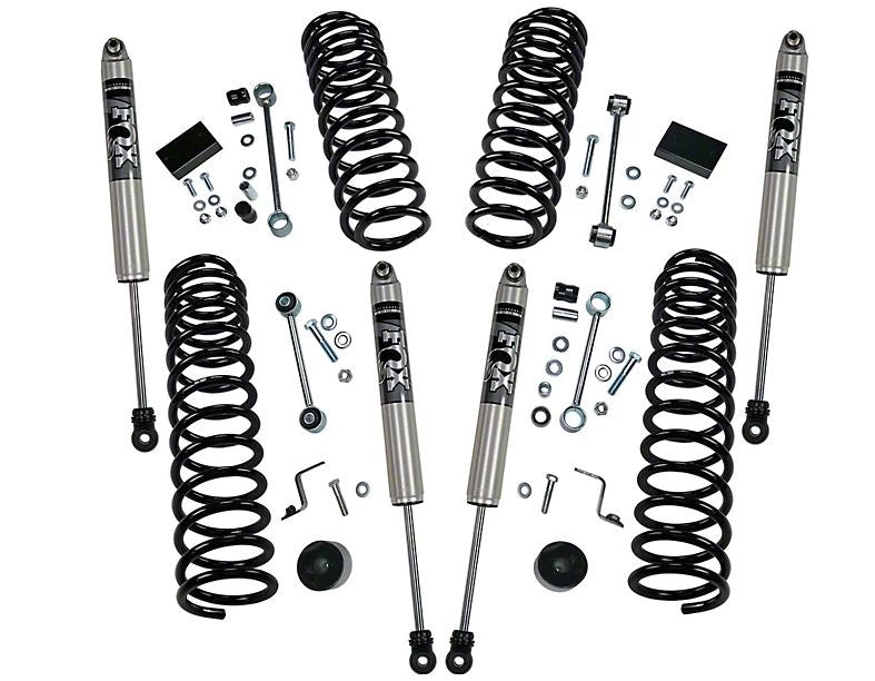 Full Lift Kit With Shocks ( Lift Kit 2.5 , Fox Shocks Stage One ) Jeep Wrangler JK & JL 2007 - 2025