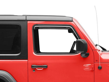 Window Visor Deflector Rain & Sun Guard for 2 door Jeep Wrangler JK & JL 2007-2025