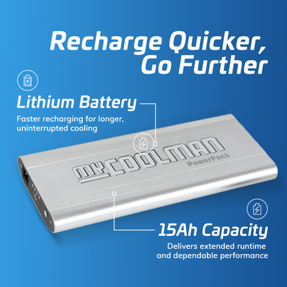 MY COOLMAN Professional Series, 53L, "The Explorer", Dual Zone Fridge Freezer With Power Pack & Pouch Bundle