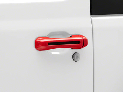 5 Pcs Red & Chrome Door Handle Cover for Wrangler JL 2018-2024