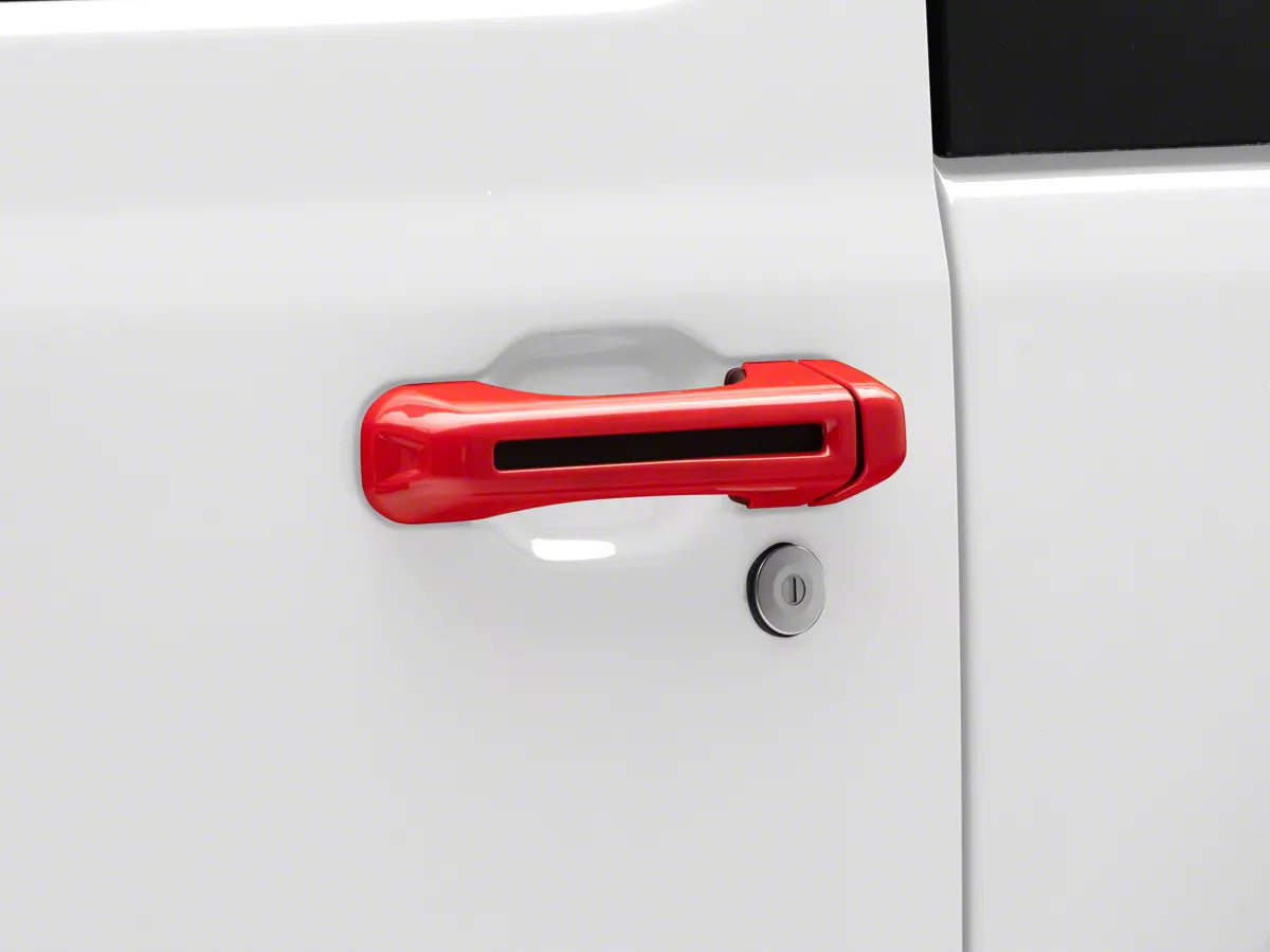 5 Pcs Red Chrome Door Handle Cover for Wrangler JL 2018 2024