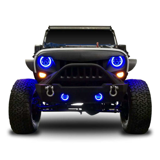 RGB Headlight + Fog Light for Jeep Wrangler JK 2007-2017
