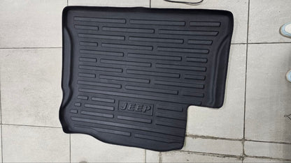 Black Rubber Trunk Floor Mat for 4 Door Jeep Wrangler JK 2007 - 2017