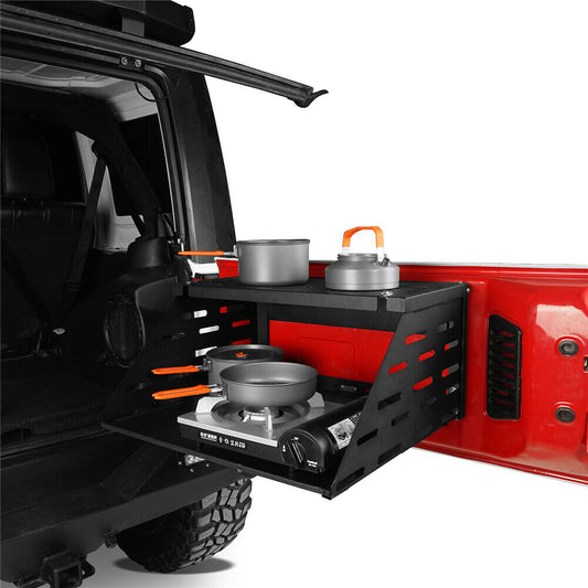 Double Folding Tailgate Table for Jeep Wrangler  JL 2018 - 2023