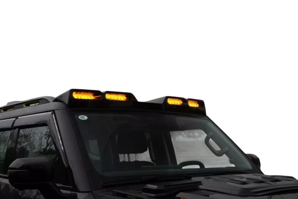Yellow Front Roof Top Spoiler Light Lamp Bar with LED DRL for Jetour Traveller 2 T2 2023-2025