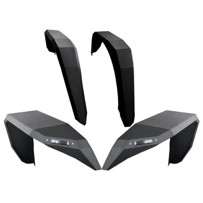 Aluminum Alloy Fender Flares With Light For Jeep Wrangler JL 2018-2025