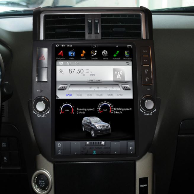 12.1 Inch ( Tesla Style ) Screen Android Navigation GPS for Toyota Prado 2010-2013