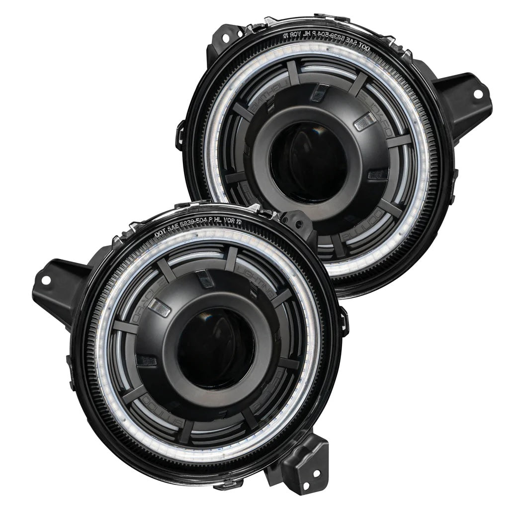 Oracle Headlight White LED With RGB Ring for Jeep Wrangler JL & Gladiator 2018-2025