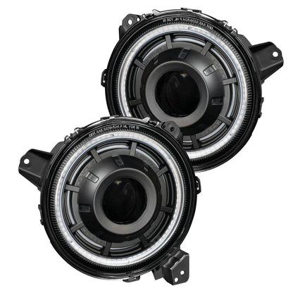 Oracle Headlight White LED With RGB Ring for Jeep Wrangler JL & Gladiator 2018-2025