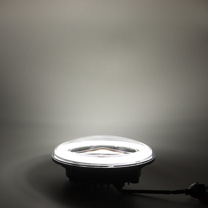 Star Headlight White LED with 2 Colors Ring for Jeep Wrangler JK 2007-2017