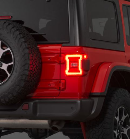 3D Red & Smoked LED Tail Light For Jeep Wrangler JL 2018-2023