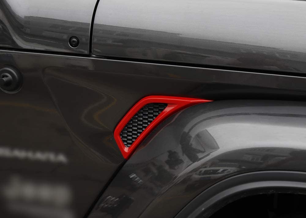 Red Side fender Air Vent Cover for Jeep JL 2018-2023