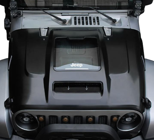 Glass Engine Bonnet for Jeep Wrangler JK & JL & Gladiator 2007-2024