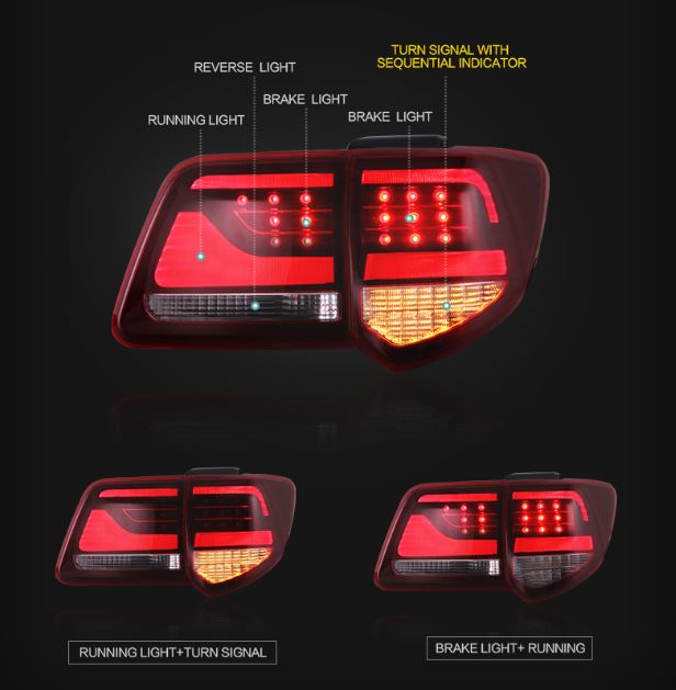 2016 Style Tail Light for Toyota Fortuner 2012-2015