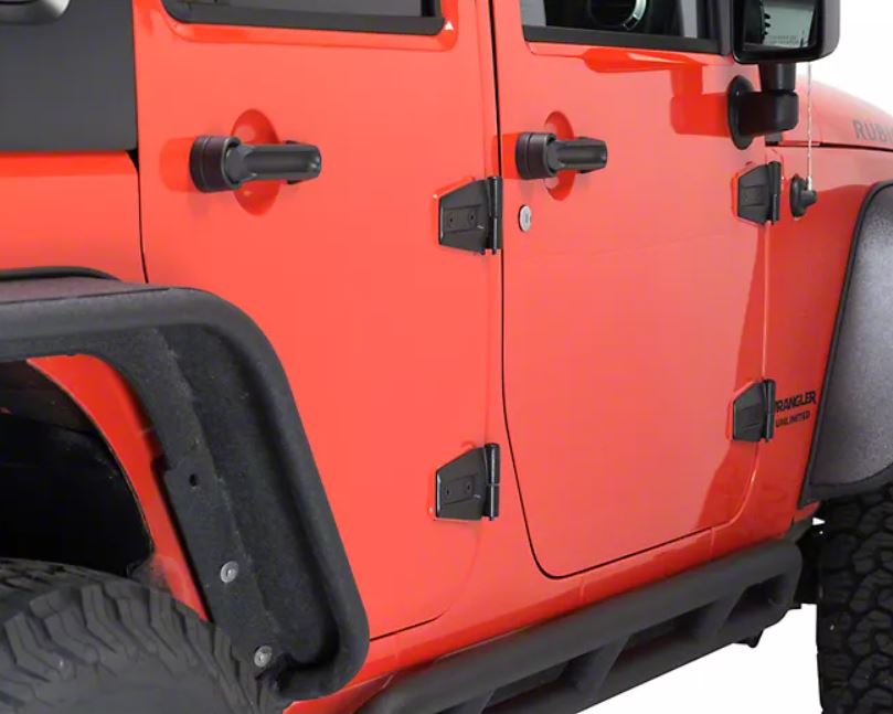 Black or Red Door Hinge for Wrangler JK & JL 2007-2023