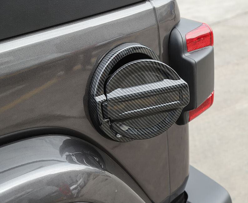 Carbon Fiber Fuel Filler Door Cover for Jeep Wrangler JL 2018-2025