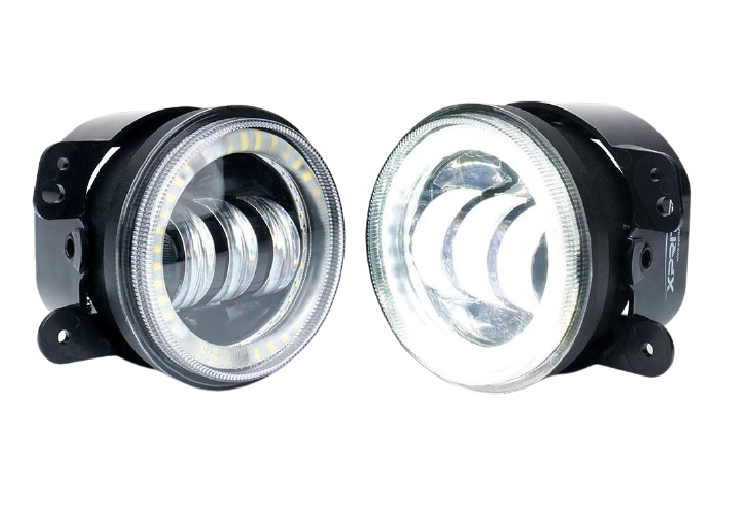 Led Fog Lights with Halo Ring for Jeep Wrangler JK & JL & Gladiator 2007-2023