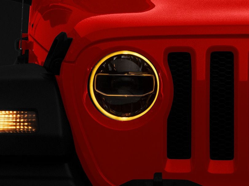 Rubicon Headlight White LED With DRL for Jeep Wrangler JL & Gladiator 2018-2025