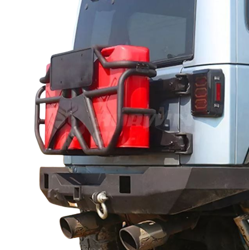 Jerry Can Bracket with Two Jerry Cans for Jeep Wrangler JK 2007-2017