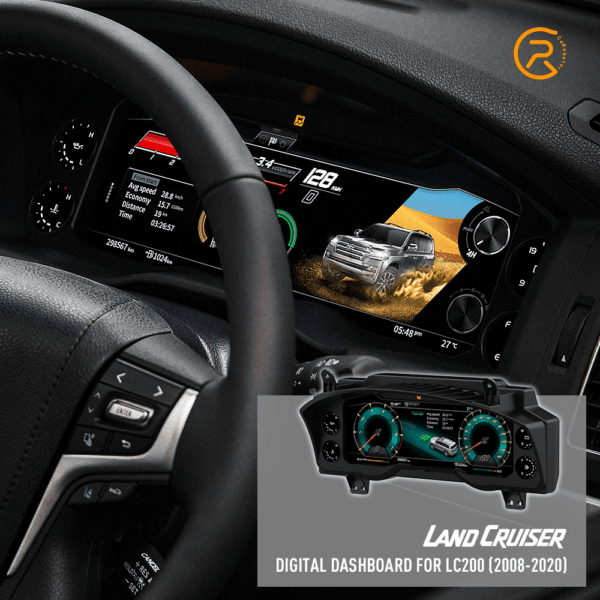 CaRobotor Digital Dashboard for Toyota Land Cruiser LC200 Digital Dashboard 2008-2015