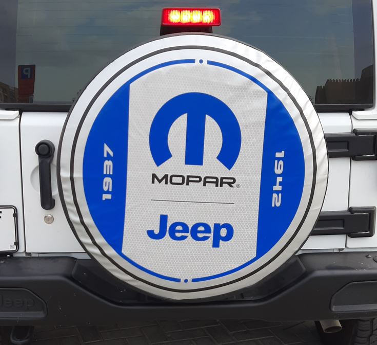 Mopar Spare Tire Cover for Jeep Wrangler JK & JL 2007-2025