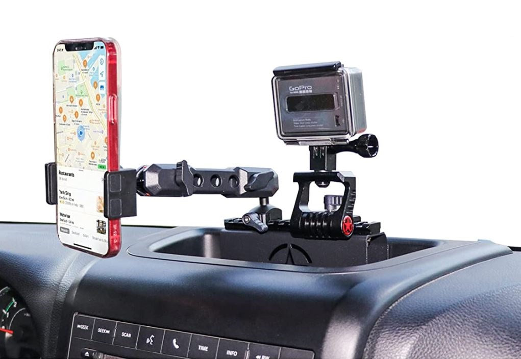 Sliding Rail Dashboard Phone & Camera Holder for Jeep Wrangler JK 2012