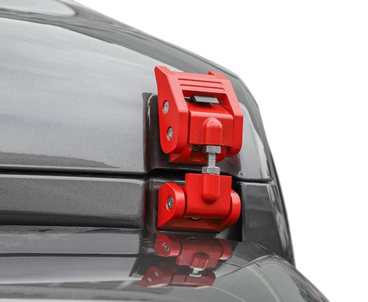 Red Bonnet Lock for Jeep Wrangler JK & JL & Gladiator 2007-2025