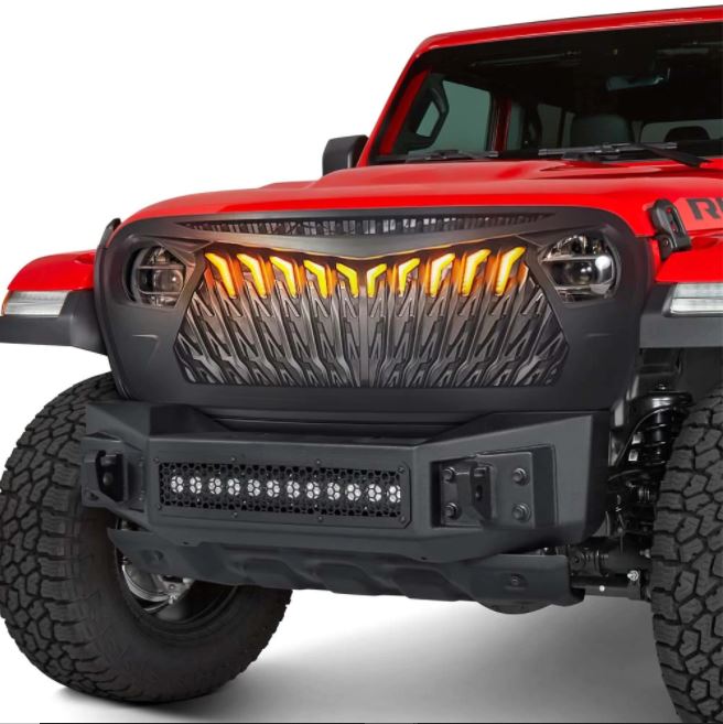 Hawk Wings LED Grill for Jeep Wrangler JK & JL & Gladiator 2007-2023