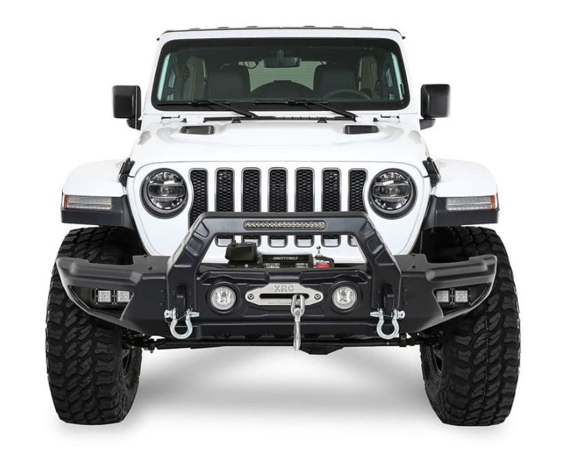 Front Bumper With LED Lights for Jeep Wrangler JK & JL & Gladiator 2007-2025