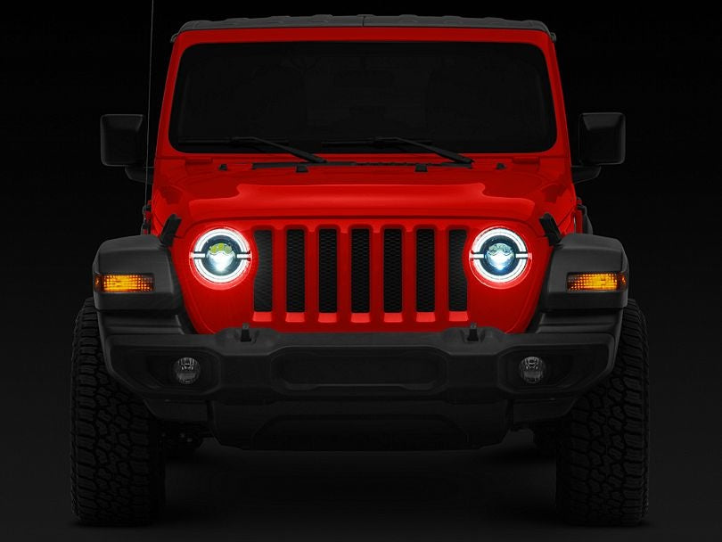 Headlight White LED With DRL for Jeep Wrangler JL & Gladiator 2018-2023