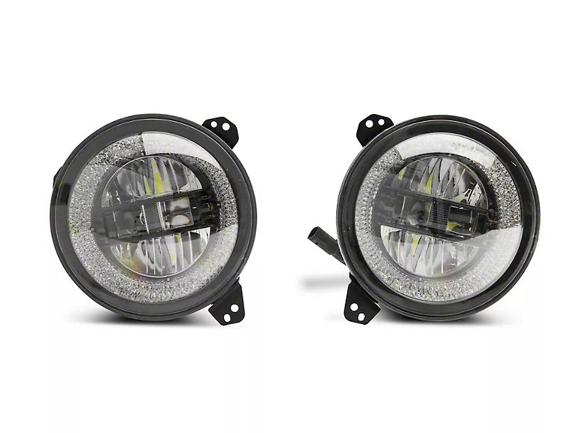 White LED Headlight With DRL for Jeep Wrangler JL & Gladiator 2018-2023