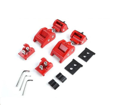 Red Bonnet Lock for Jeep Wrangler JK & JL & Gladiator 2007-2023