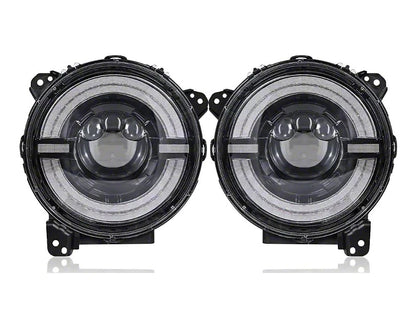 Headlight White LED With DRL for Jeep Wrangler JL & Gladiator 2018-2025