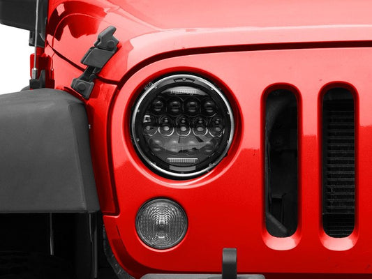 Headlight White LED with DRL for Jeep Wrangler JK 2007-2017