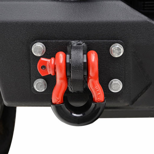 2 Pcs Red With Black Rubber D Ring shackles