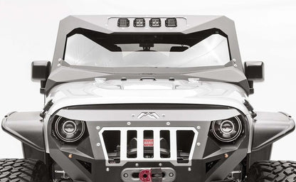 Fab Fours Grumper Full Width Black Front Winch HD Bumper  for Jeep Wrangler JK 2007-2017