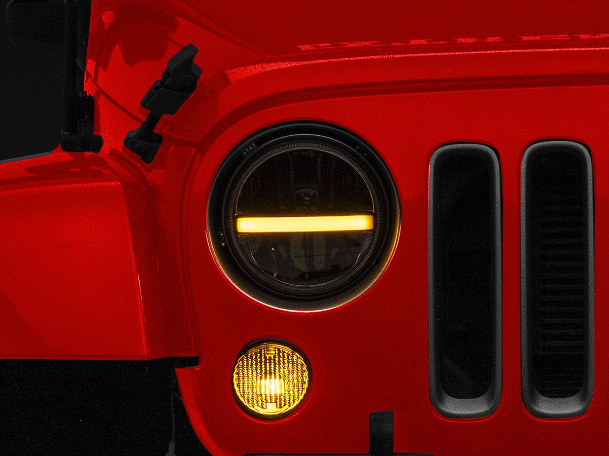 LED Headlight With DRL for Jeep Wrangler JK 2007-2017