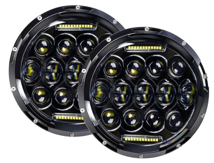 Headlight White LED with DRL for Jeep Wrangler JK 2007-2017