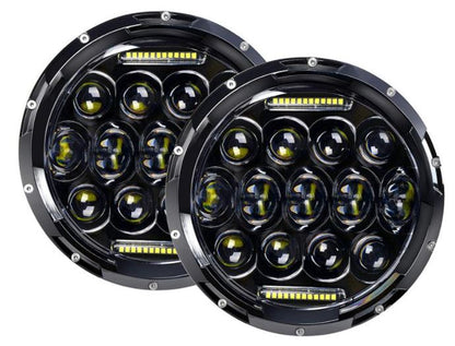 Headlight White LED with DRL for Jeep Wrangler JK 2007-2017