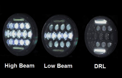 Headlight White LED with DRL for Jeep Wrangler JK 2007-2017