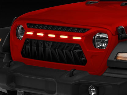 Angry Shark LED Grill for Jeep Wrangler JL & Gladiator 2018-2025