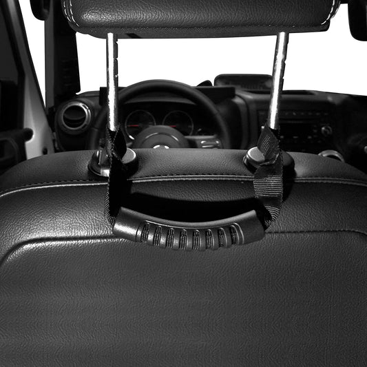 2 Pcs Front Seat Headrest Grab Handles for Jeep Wrangler JK & JL & Gladiator 2007-2025