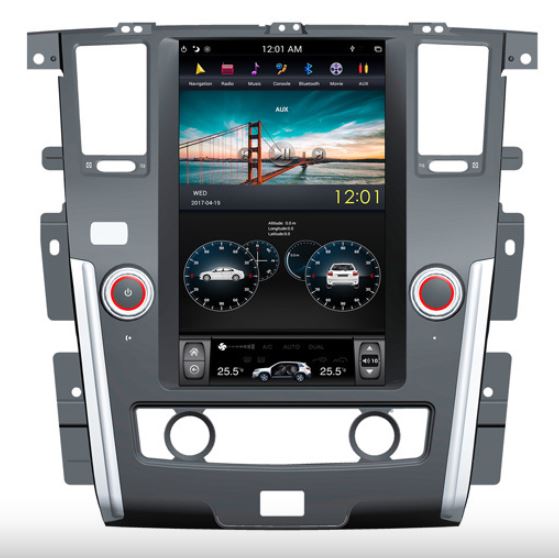 13.6 Inch ( Tesla Style ) Screen Android Navigation GPS for Nissan Patrol Y62 2010-2019