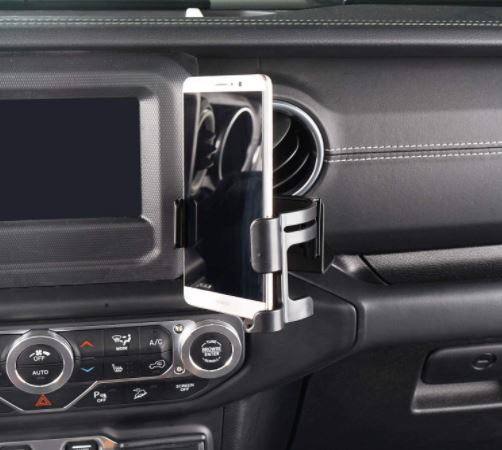 Phone & Cup Holder Stand For Jeep Wrangler JK & JL 2011-2025