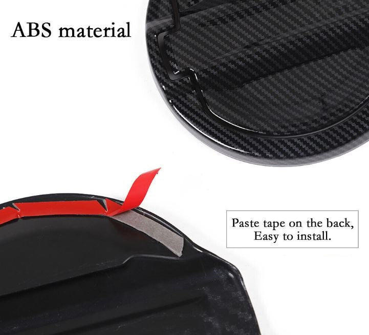 Carbon Fiber Fuel Filler Door Cover for Jeep Wrangler JL 2018-2025