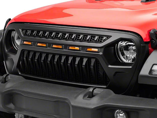 LED Topfire Grill for Jeep Wrangler JL 2018-2025
