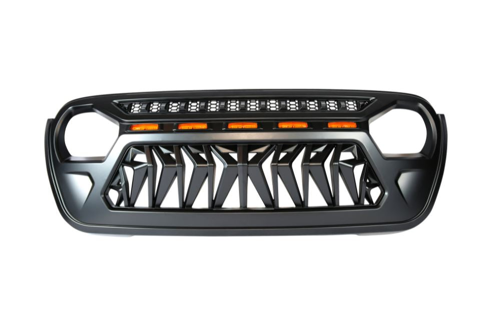 Angry Shark LED Grill for Jeep Wrangler JL & Gladiator 2018-2025