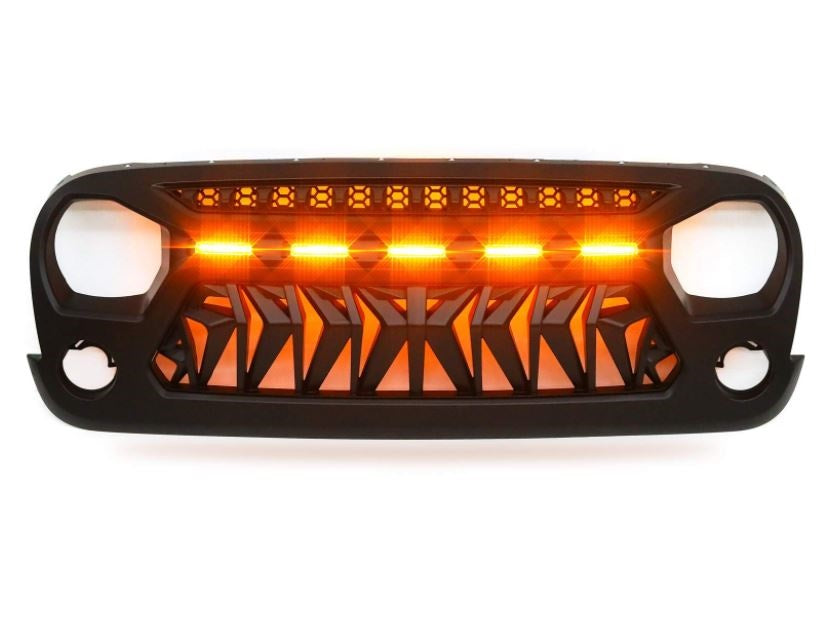 Angry Shark LED Grill for Jeep Wrangler JK 2007-2017