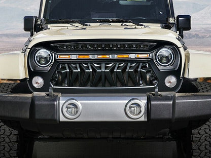 Angry Shark LED Grill for Jeep Wrangler JK 2007-2017